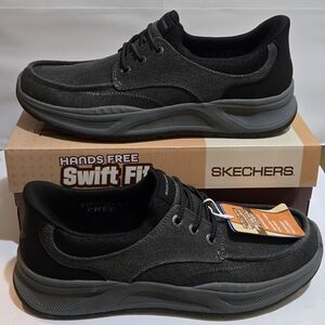 Skechers Men's Canvas Swift Fit Memory Foam Slip-On Casual Shoes